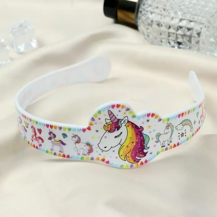 Ободок для волос &laquo;Счастливый единорог&raquo;, 4.5 см, МИКС
