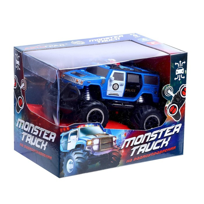 Джип &laquo;Полиция&raquo;, радиоуправляемый, световые эффекты, работает от батареек, цвет синий