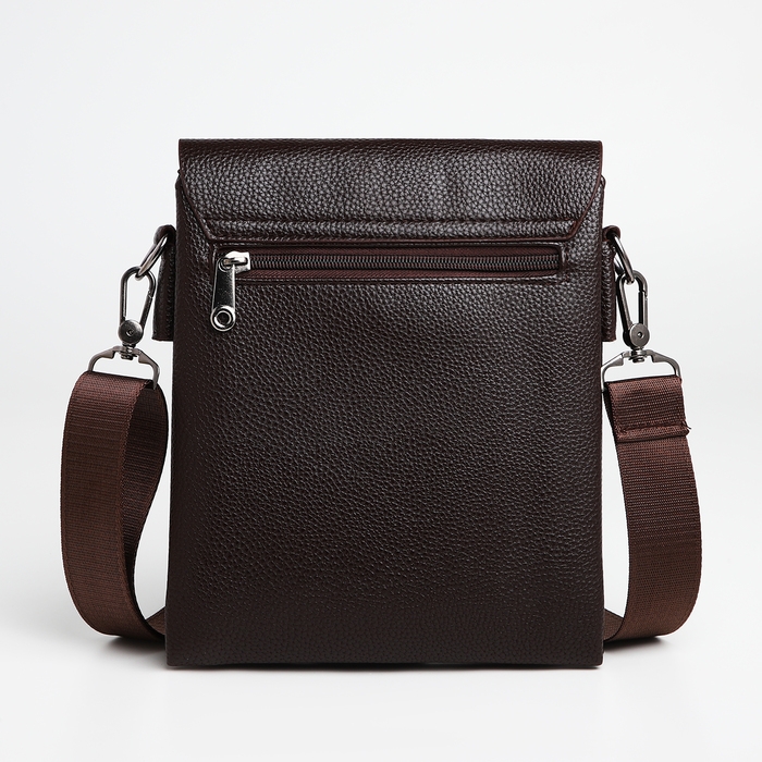 Сумка мужская через плечо TEXTURA, наружный карман, цвет коричневый Сумка мужская через плечо TEXTURA, наружный карман, цвет коричневый