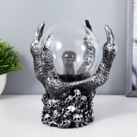 Плазменный шар &laquo;Рука ада&raquo; серый 12&times;12&times;18 см