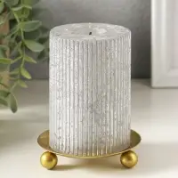 Подсвечник "Чашка на шариках" на 1 свечу, 9 см, золото