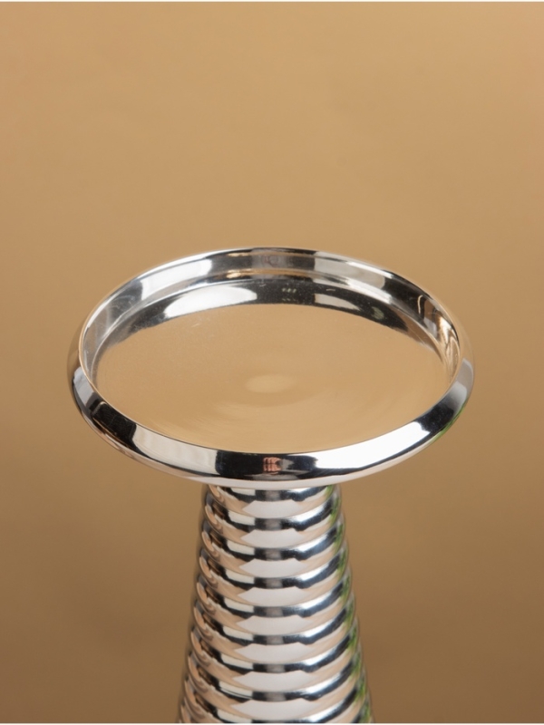 Подсвечник "Флэйм" 12х12х30 см. алюминий