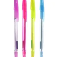 Ручка шариковая ErichKrause R-301 Spring Stick & Grip, узел 0.7 мм, чернила синие, резиновый держатель, длина линии письма 2000 метров,МИКС