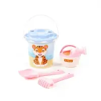 Набор игрушек для песочницы &laquo;Сафари&raquo;, 5 предметов: ведро, ситечко, лопатка, грабельки, лейка малая, МИКС