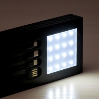 Внешний аккумулятор 10000 мАч, 10 W, 2 USB, Type-C, фонарик, солнечная панель, чёрный Внешний аккумулятор 10000 мАч, 10 W, 2 USB, Type-C, фонарик, солнечная панель, чёрный