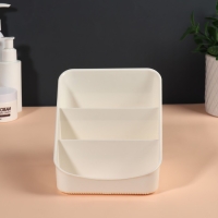 Органайзер для хранения косметических принадлежностей &laquo;Zoy&raquo;, 17,4 &times; 14,9 см, цвет слоновая кость