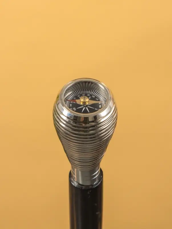 Трость с компасом 94см, латунь, дерево