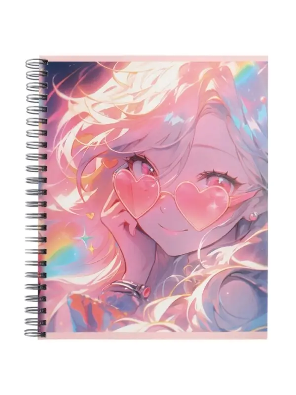 Компл тетр из 3шт 96л кл на гребне Аниме. Девочка в очках, обл мел карт, офсет (10296905)