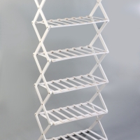 Подставка для цветов Greengo, 6 полок, 50 &times; 25 &times; 110 см, напольная, бамбук, белая