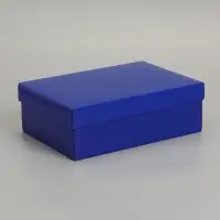 Коробка складная, крышка-дно, синяя, 24 х 17 х 8 см
