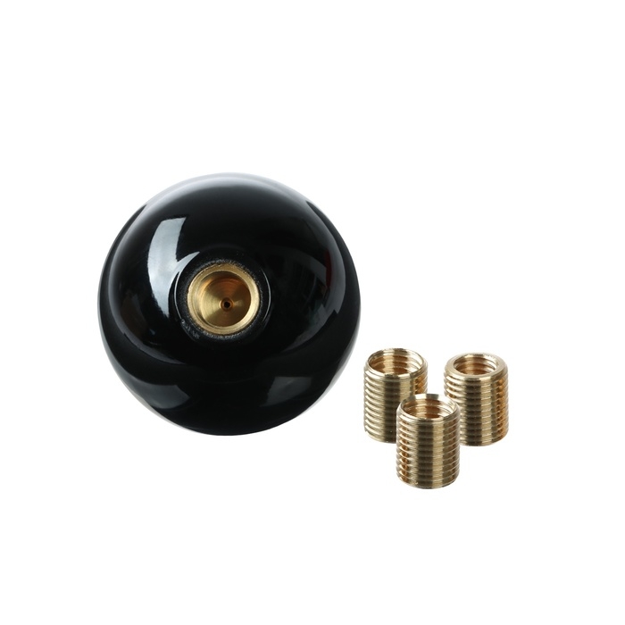 Ручка КПП, шар №8, под резьбу М8 / М10, диаметр 56 мм, черная Ручка КПП, шар №8, под резьбу М8 / М10, диаметр 56 мм, черная