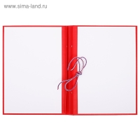 Папка для дипломных работ (без надписи) бумвинил, гребешки/сутаж, без бумаги, красная (вместимость до 300 листов)