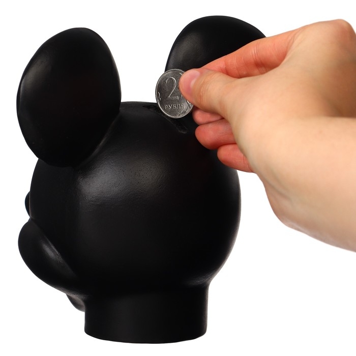 Копилка Микки Маус, гипс, 16х14х13 см, черный, DISNEY Копилка Микки Маус, гипс, 16х14х13 см, черный, DISNEY