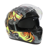 Шлем интеграл с двумя визорами, размер M (57-58), модель BLD-M67E, черно-желтый Шлем интеграл с двумя визорами, размер M (57-58), модель BLD-M67E, черно-желтый