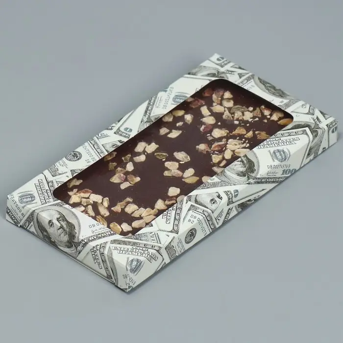 Коробка для шоколада, кондитерская упаковка, &laquo;Взятка&raquo;, с окном, 17.3 х 8.8 х 1.5 см
