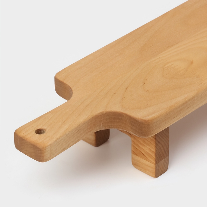 Доска сервировочная с ручкой Adelica, на ножках, 38&times;10&times;6 см, берёза