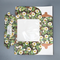 Коробка для капкейков и бенто-торта, кондитерская упаковка &laquo;Цветочный паттерн&raquo;, 25 х 25 х 10 см