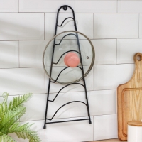 Подставка для крышек подвесная, 19,5&times;9&times;46 см, чёрный