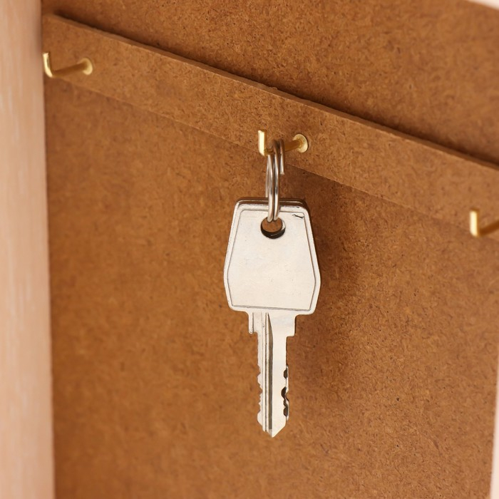 Ключница "Ромашки" 19х24 см молочный дуб МИКС