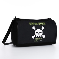 Сумка детская спортивная для мальчика Game over, 40*24*21, отд на молнии, чёрный Сумка детская спортивная для мальчика Game over, 40*24*21, отд на молнии, чёрный