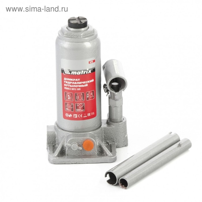 Домкрат гидравлический MATRIX 50762, бутылочный, 3 т, высота подъема 178-343 мм Домкрат гидравлический MATRIX 50762, бутылочный, 3 т, высота подъема 178-343 мм