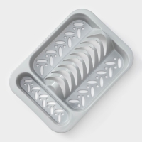 Сушилка для посуды, 33,5&times;24&times;5,5 см, цвет серый