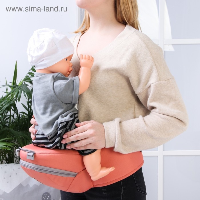 Рюкзак-кенгуру, хипсит для малыша &laquo;Звезды&raquo;, от 3 до 20 кг., цвет оранжевый