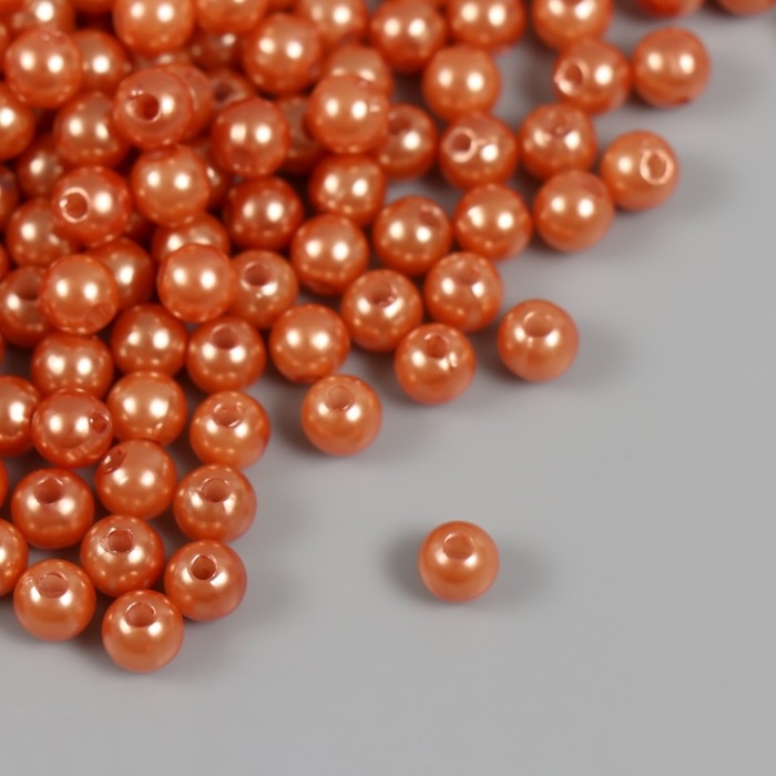 Набор бусин Набор бусин "Жемчуг" d 6 мм, 250 гр, темно-бежевый