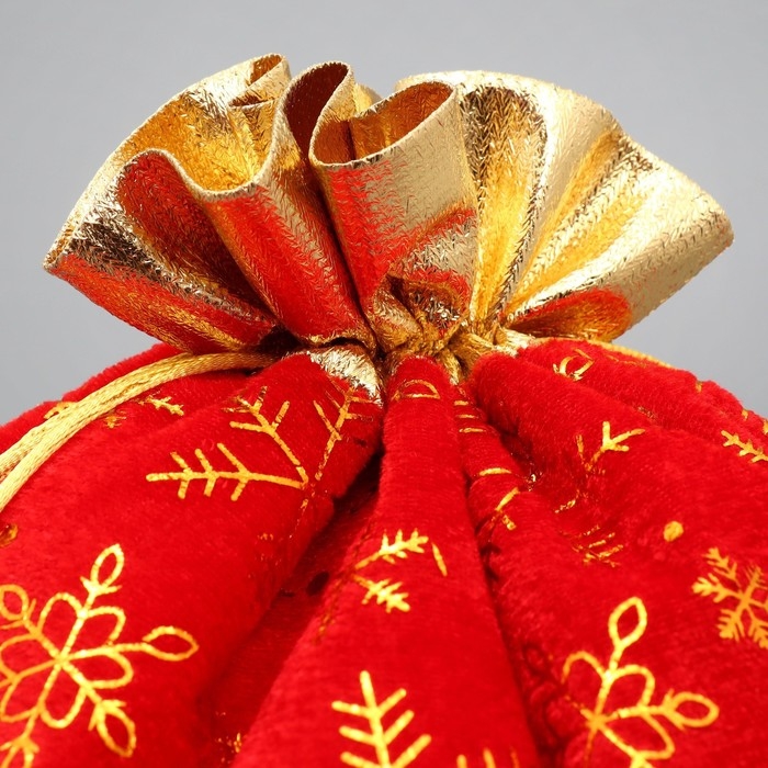 Мешочек подарочный «С лучшими пожеланиями», снежинки, тиснение, 30 х 40 см, Новый год Мешочек подарочный «С лучшими пожеланиями», снежинки, тиснение, 30 х 40 см, Новый год