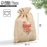 Мешок с термонаклейкой &laquo;Подарок от Деда Мороза&raquo;, 20 х 30 см +/- 1.5 см, Новый год