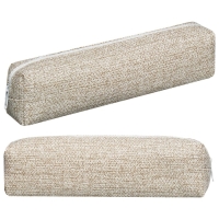 Пенал школьный на молнии "Твид" Calligrata, бежевый Пенал школьный на молнии "Твид" Calligrata, бежевый