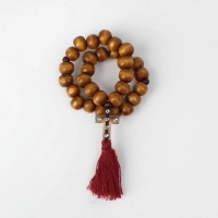 Чётки деревянные &laquo;Православные&raquo; 30 бусин, крестик мал. с кистью, цвет тёмно-коричневый