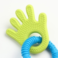 Игрушка жевательная "Всегда вместе!", TPR, 18,5 см, ладошка/круг/ключ Игрушка жевательная "Всегда вместе!", TPR, 18,5 см, ладошка/круг/ключ