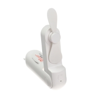 Портативный вентилятор FS08, функция Power bank 1200 мАч, 2 режима, USB, складной, белый Портативный вентилятор FS08, функция Power bank 1200 мАч, 2 режима, USB, складной, белый