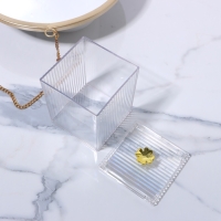 Органайзер для ватных палочек «FLOWER», с крышкой, 11 × 8,5 × 8,5 см, цвет прозрачный/золотистый Органайзер для ватных палочек «FLOWER», с крышкой, 11 × 8,5 × 8,5 см, цвет прозрачный/золотистый