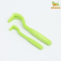 Набор выкручивателей для клещей, 2 размера, зелёные Набор выкручивателей для клещей, 2 размера, зелёные