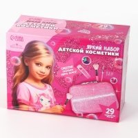 Набор детской косметики в чемодане «Самой красивой», тени, резинки для волос, блески для губ, глиттер, лаки для ногтей, наклейки, пилочка, расчёска, кисти, косметичка Набор детской косметики в чемодане «Самой красивой», тени, резинки для волос, блески для губ, глиттер, лаки для ногтей, наклейки, пилочка, расчёска, кисти, косметичка