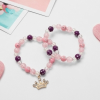 Набор детских браслетов (2 шт.) &laquo;Выбражулька&raquo;, королевский, цветной в золоте