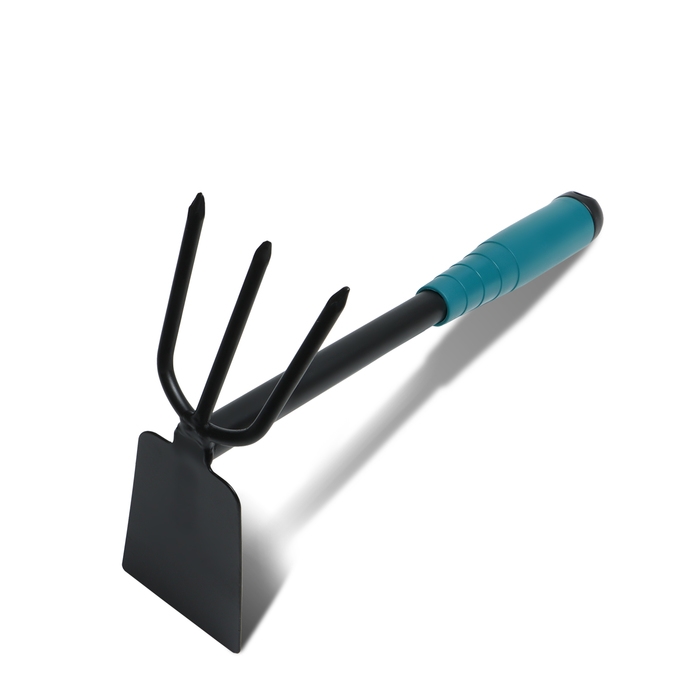 Мотыжка комбинированная Greengo, длина 28 см, 3 зубца, пластиковая ручка Мотыжка комбинированная Greengo, длина 28 см, 3 зубца, пластиковая ручка