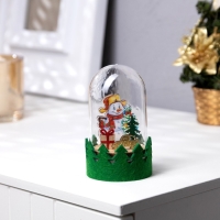 Светодиодная фигура под куполом «Снеговик» 6 × 10 × 6 см, дерево, батарейки LR1130х3 ( в комплекте), свечение тёплое белое Светодиодная фигура под куполом «Снеговик» 6 × 10 × 6 см, дерево, батарейки LR1130х3 ( в комплекте), свечение тёплое белое