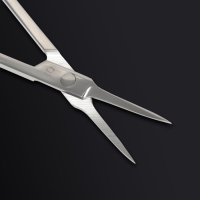 Ножницы маникюрные &laquo;Premium&raquo;, для кутикулы, загнутые, узкие, 9 см, на блистере, цвет серебристый