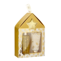 Подарочный набор Elegant Golden Leaf: гель для душа 150 мл, лосьон 100 мл, бомбочка 50 г