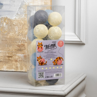 Гирлянда &laquo;Нить&raquo; 5 м с насадками &laquo;Клубки небесные&raquo;, IP20, прозрачная нить, 20 LED, свечение тёплое белое, 220 В