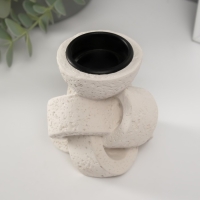 Подсвечник гипс, металл на 1 свечу "Узел" d=3,8 см 8х8,8х10,5 см