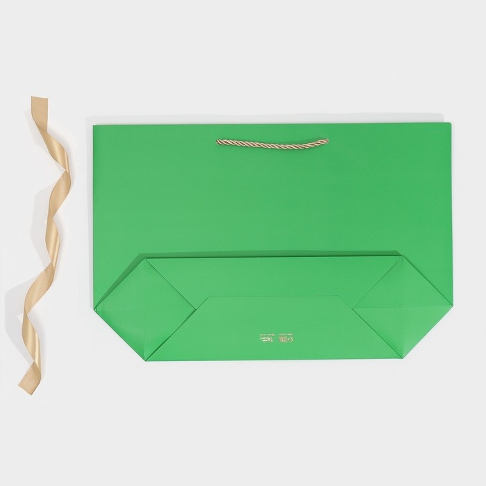 Пакет подарочный новогодний &laquo;Happines&raquo;, 30 х 27.5 х 12 см, Новый год