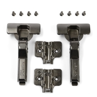 Петля полунакладная с эксцентриком softly clap, цвет черный никель, 2 шт. Петля полунакладная с эксцентриком softly clap, цвет черный никель, 2 шт.