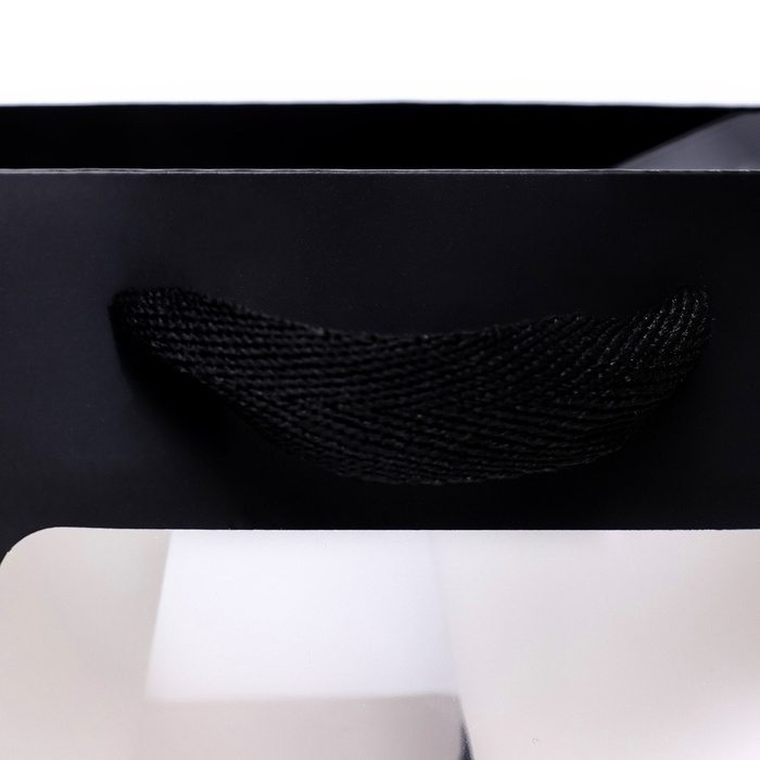 Пакет подарочный, крафт, с окном, &laquo;Черный&raquo;, 15 х 15 х 15 см