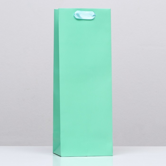 Пакет под бутылку &laquo;Бирюзовый&raquo; 13 x 36 x 10 см, 1 шт.
