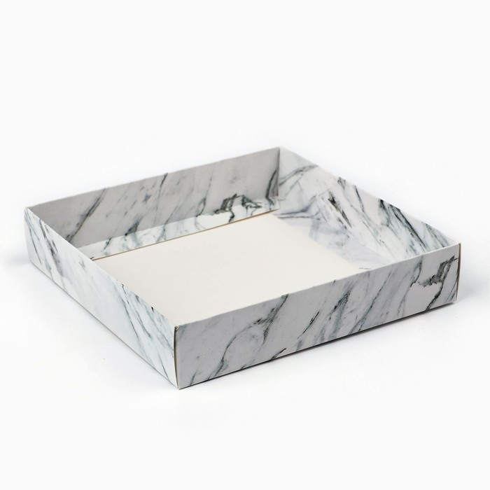 Коробка для кондитерских изделий &laquo;Мрамор&raquo;, 15 х 15 х 20 см