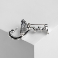 Брошь «Змея в геральдике» знак, цвет чернёное серебро Брошь «Змея в геральдике» знак, цвет чернёное серебро